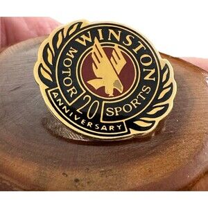 Vintage 1991 Winston Motor Sports 20th Anniversary Lapel Pin RJ Reynolds NASCAR